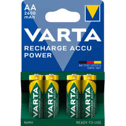 Pile VARTA ACCUS PROFESSIONNEL HR06 - AA 2600 mAh X4