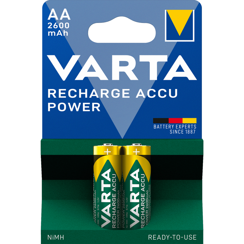 Pile VARTA ACCUS PROFESSIONNEL HR06 - AA 2600 mAh X2