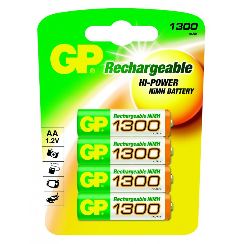 PILES RECHARGEABLES 1300 mAh LR06 / AA x4