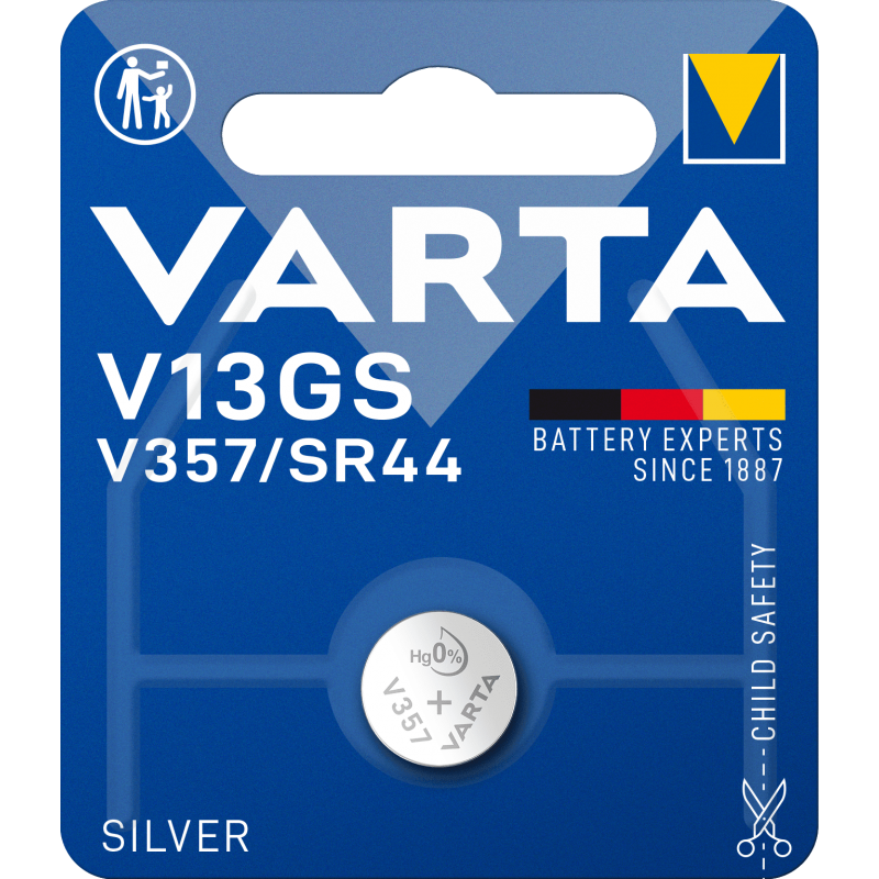 Pile VARTA montre Blisters V357 - SR44 blister de 1