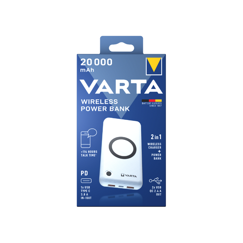 Chargeur VARTA WIRELESS POWER BANK 20000 mAh