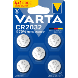 Pile VARTA électronique CR2032 (blister de 4+1)
