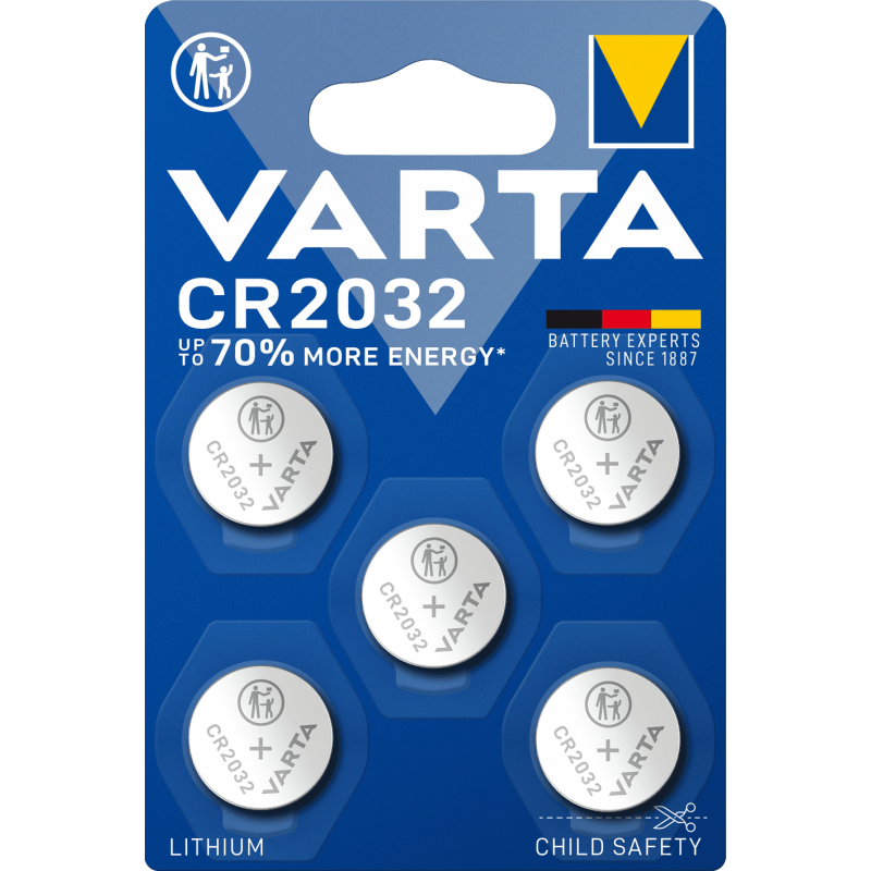 Pile VARTA électronique CR2032 (blister de 5)