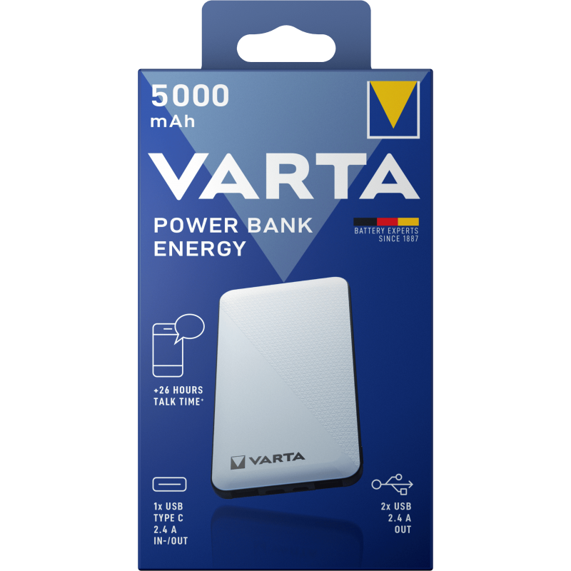 Chargeur VARTA POWER BANK ENERGY 5000 mAh
