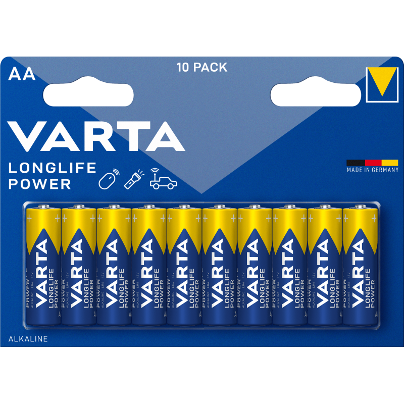 Pile VARTA LR6/AA. LONGLIFE POWER Blister x 10