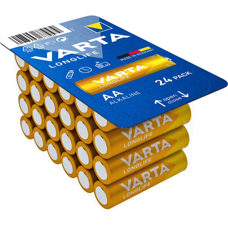 Pile VARTA LR06 (AA) Longlife Boîte refermable x 24
