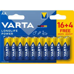 Pile VARTA LR06 (AA) Longlife Power (16+4gratuites)