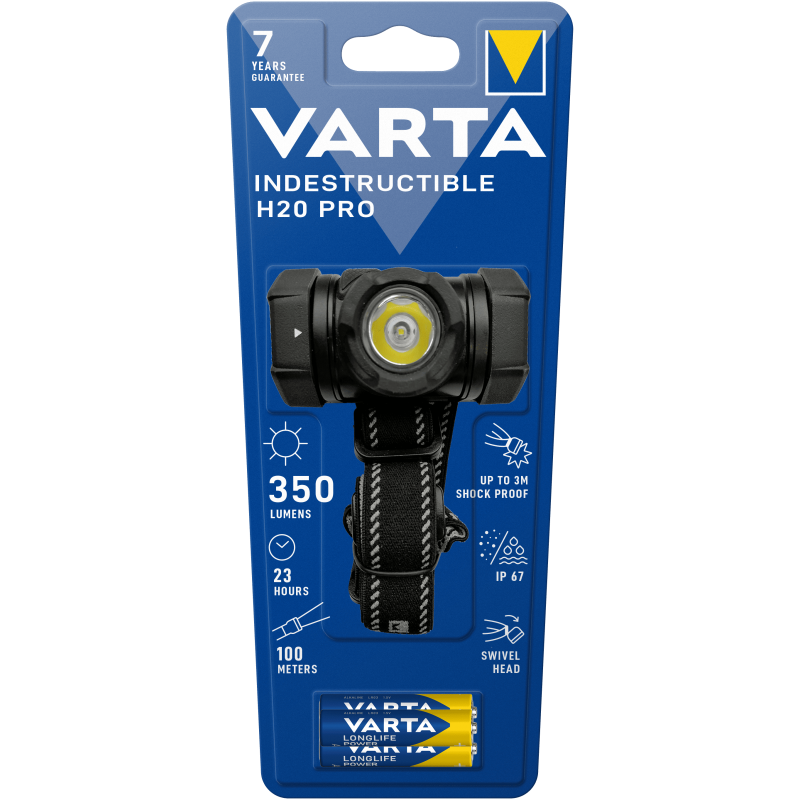 Lampe VARTA Frontale Indestructible XTREME H20 (3AAA)