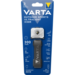 Lampe VARTA Frontale OUTDOOR SPORTS ULTRALIGHT H30R (Blanche)