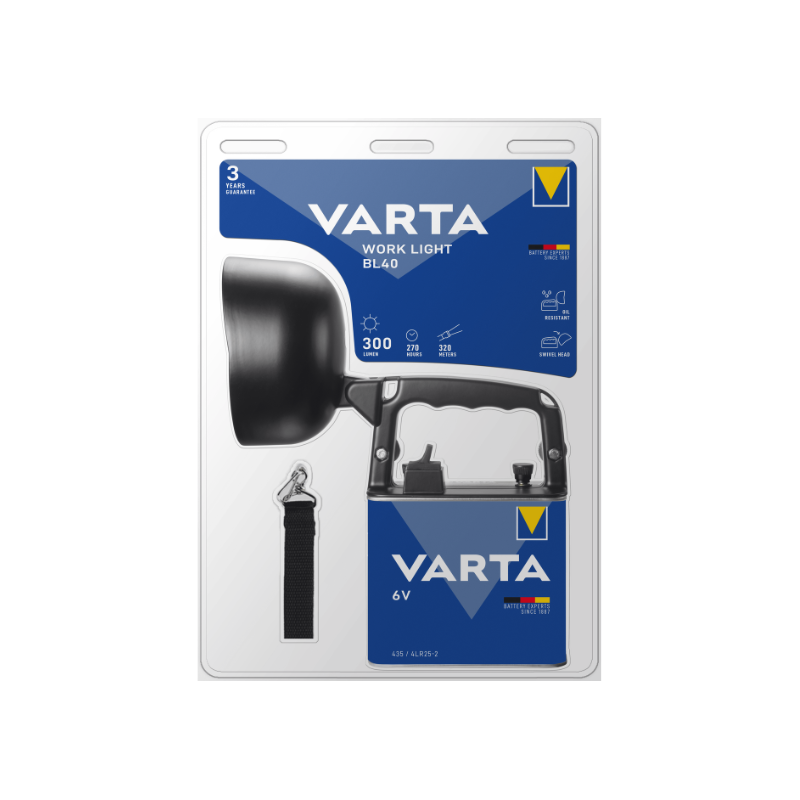 Lampe VARTA Projecteur Work light LED + 1 4LR25/2