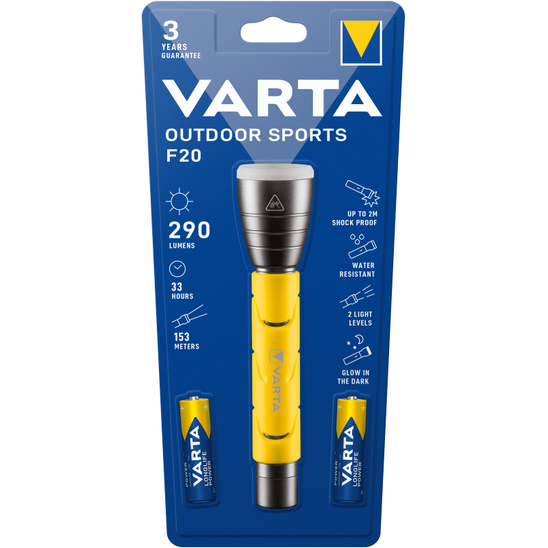Lampe VARTA pour piles AA Outdoor Sports LED - 2AA