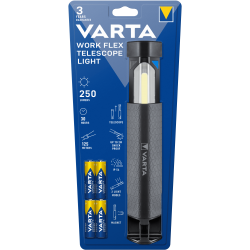 Lampe VARTA pour piles AA Work Flex Telescope Light