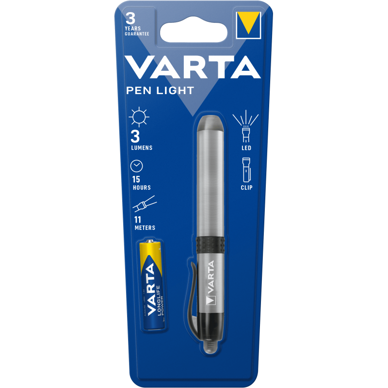 Lampe VARTA Stylo lumineux en aluminium durable