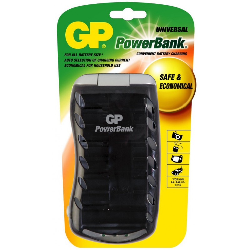 GP POWERBANK CHARGEUR DE PILES UNIVERSEL pour 4x AA/AAA/C/D et 2x