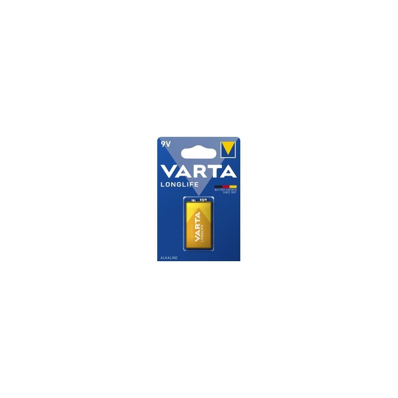 Pile VARTA alcaline 6LR61 (9V) Longlife X1