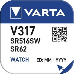 Pile VARTA montre Oxyde d'Argent V317 - SR62