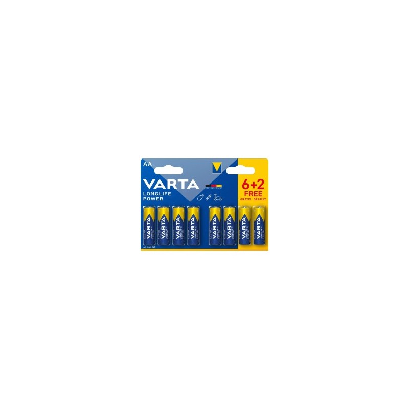 Pile VARTA LR06 (AA) Longlife Power (6+2 gratuites)