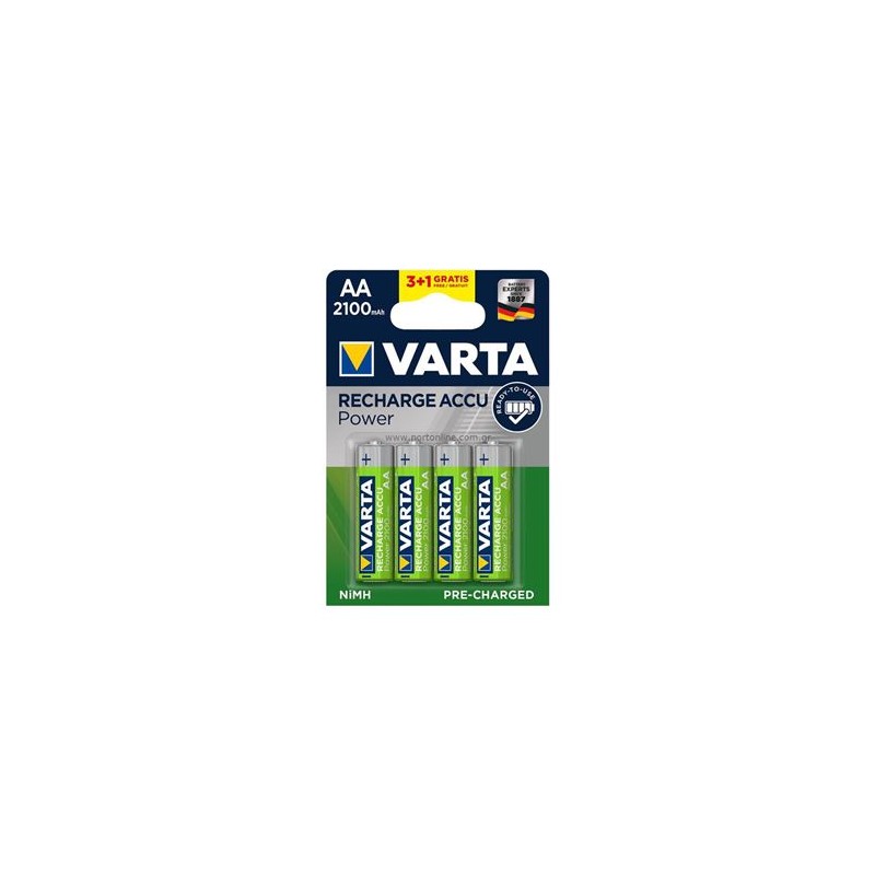 Pile VARTA rechargeable prêtes à l'emploi HR06 - AA 2100 mAh X 3+1