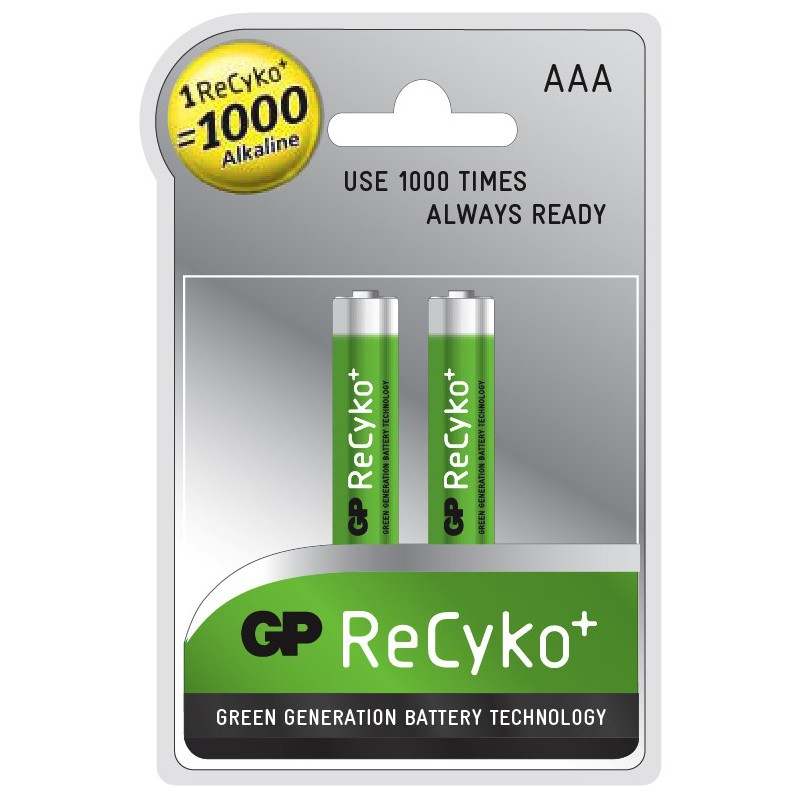 PILES RECHARGEABLES RECYKO 850 mAh LR03 / AAA x2