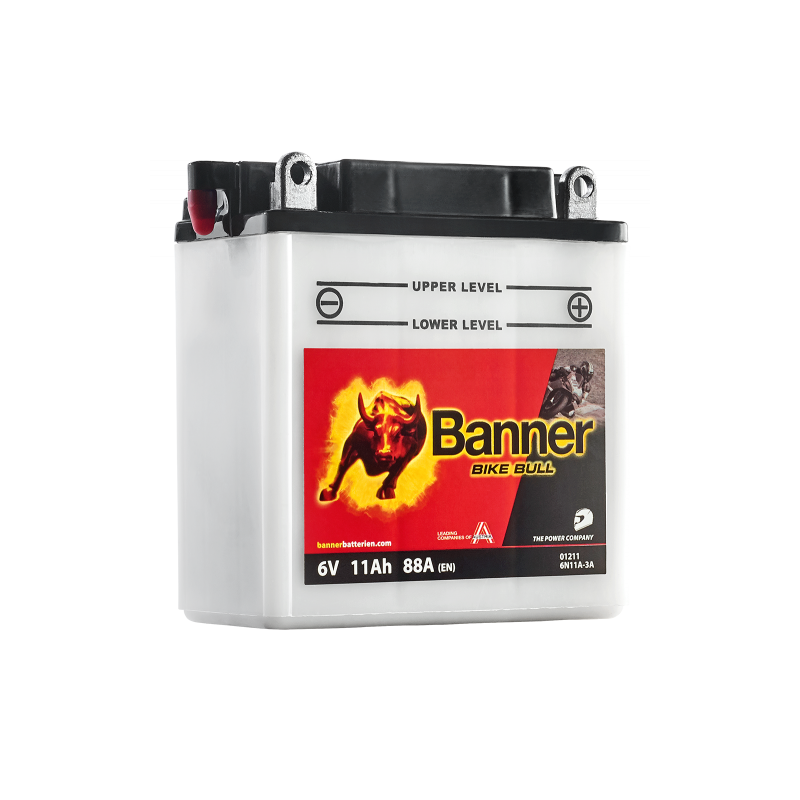 Batterie moto BANNER B6N11A-3A 11Ah 88A