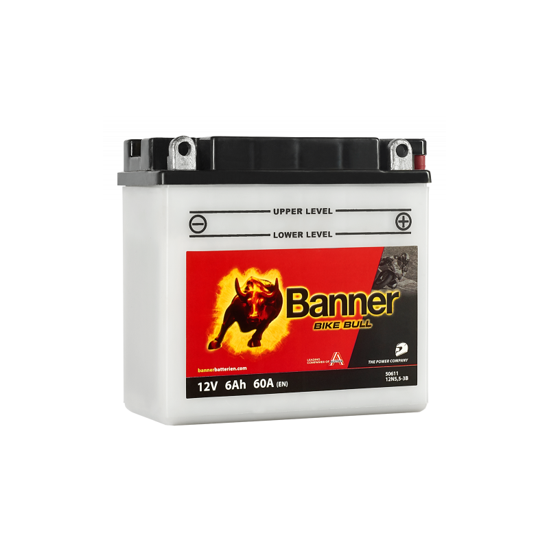 Batterie moto BANNER B12N5 5-3B 6Ah 60A
