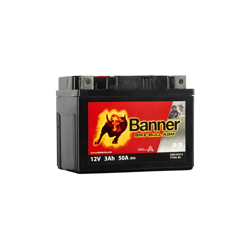 Batterie moto BANNER BT4L-BS 3Ah 50A