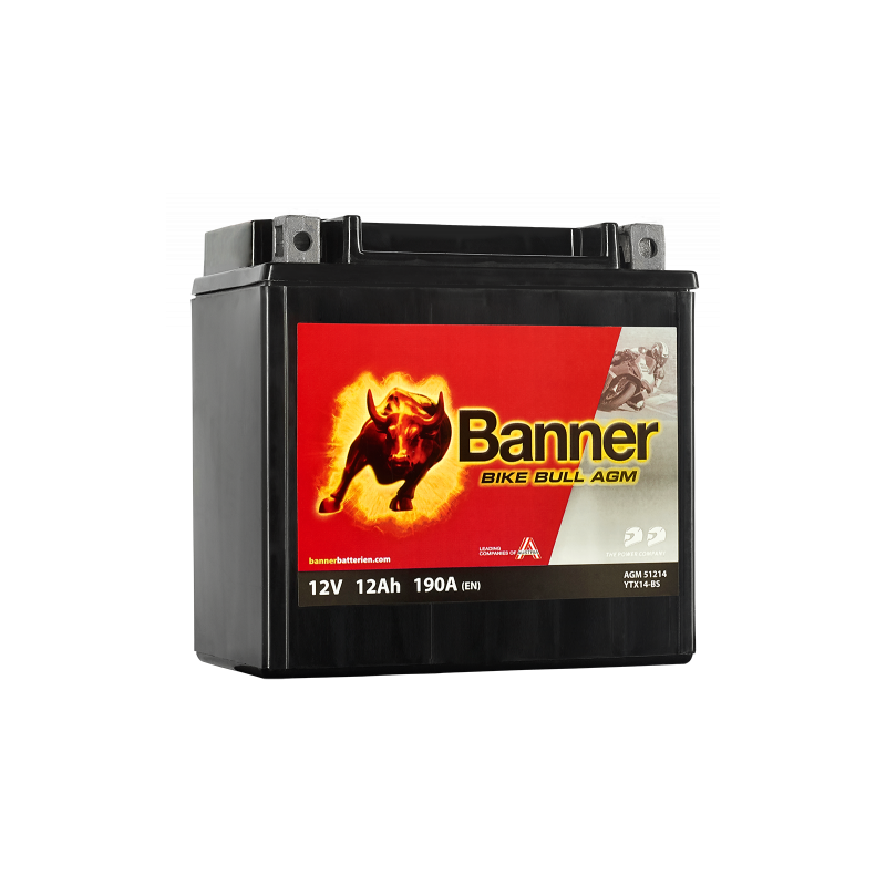 Batterie moto BANNER BTX14-BS 12Ah 190A