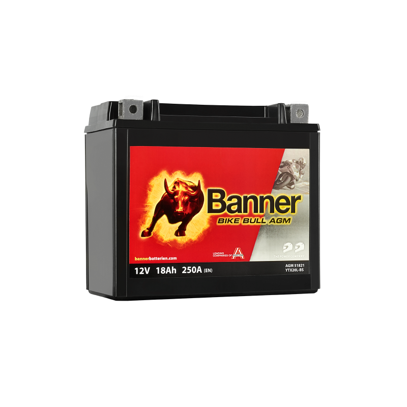 Batterie moto BANNER BTX20L-BS 18Ah 250A