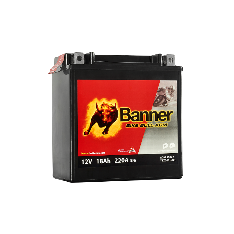 Batterie moto BANNER BTX20CH-BS 18Ah 220A