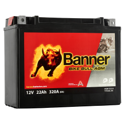 Batterie moto BANNER BTX50L-BS 22Ah 320A