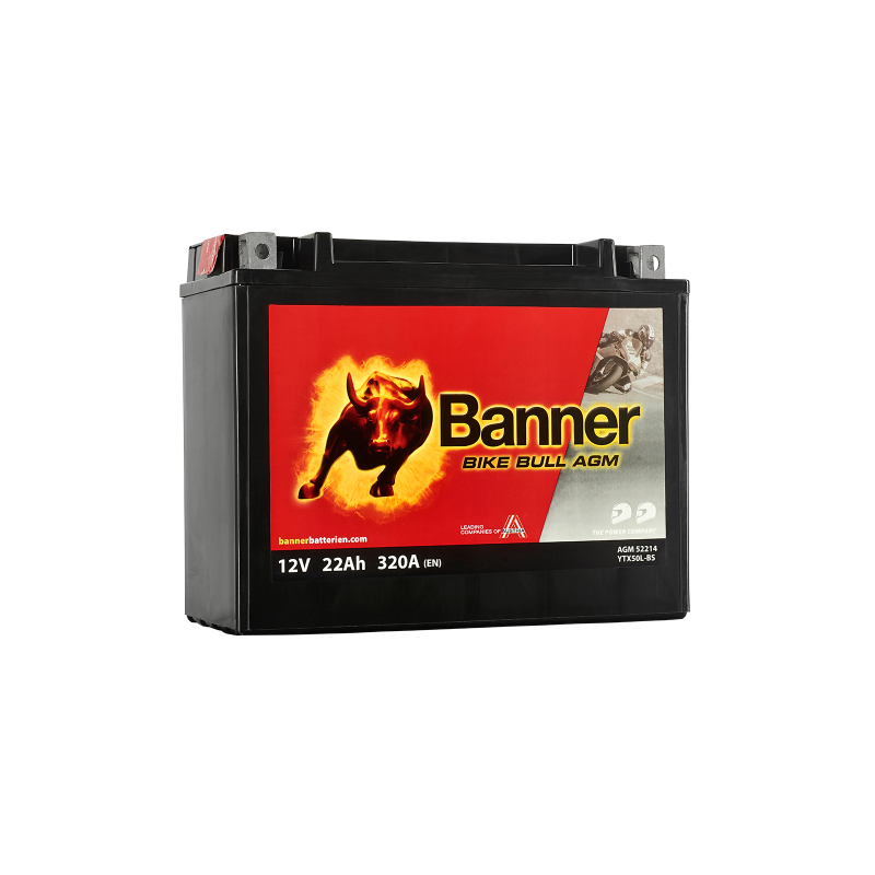 Batterie moto BANNER BTX50L-BS 22Ah 320A
