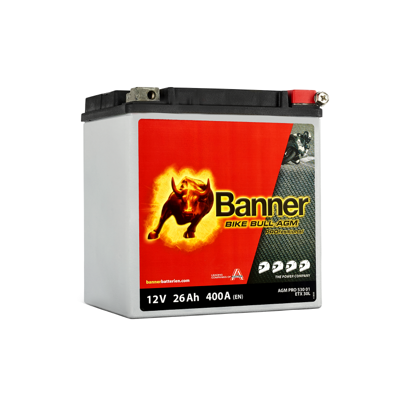 Batterie moto BANNER BETX 30L 26Ah 400A