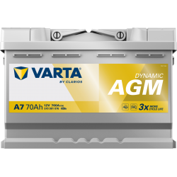 Batterie Start & Stop VARTA A7 70Ah 760AEN