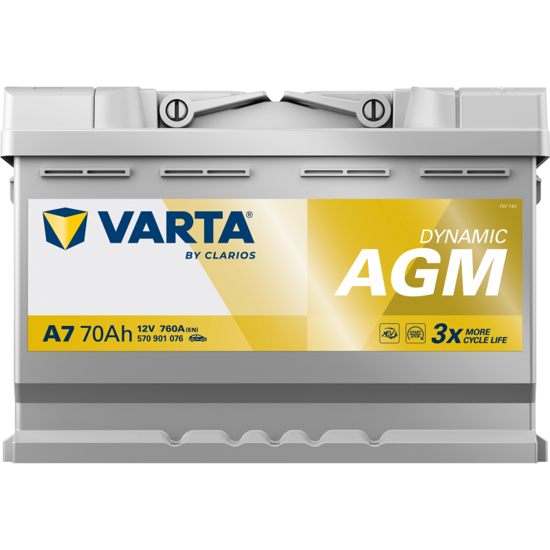 Batterie Start & Stop VARTA A7 70Ah 760AEN
