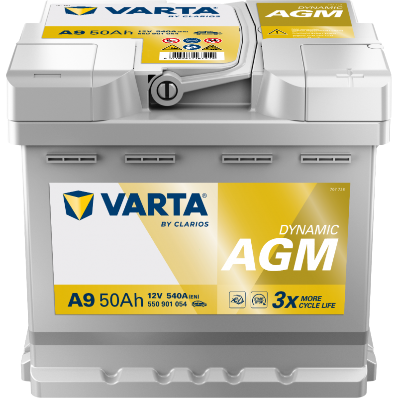 Batterie Start & Stop VARTA A9 50Ah 540AEN