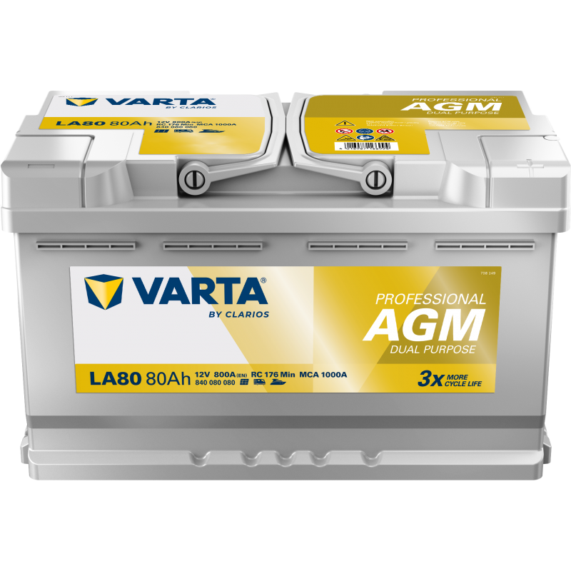 Batterie VARTA LA80 AGM 80Ah 800AEN