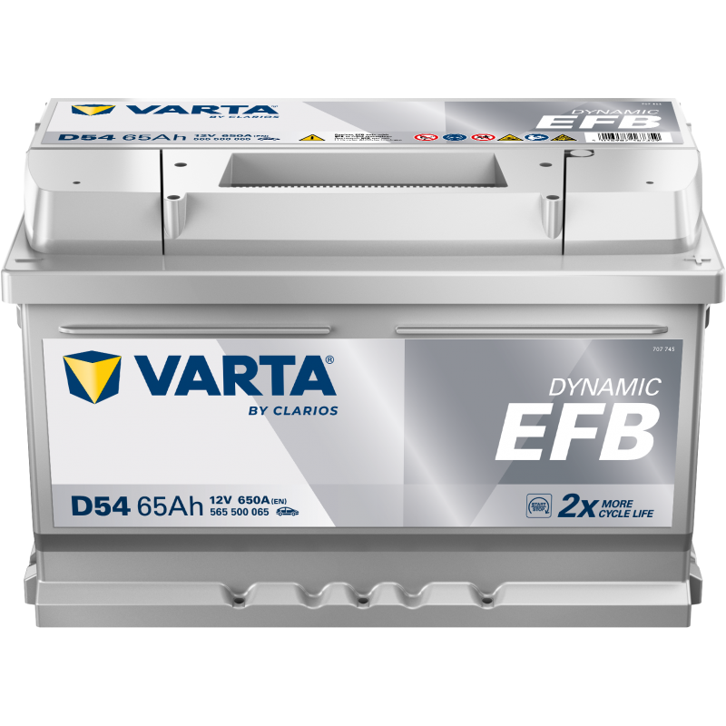 Batterie Start&Stop VARTA D54 EFB 65Ah 650A
