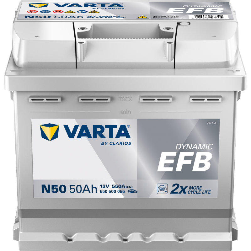 Batterie Start&Stop VARTA N50 EFB 50Ah 550A