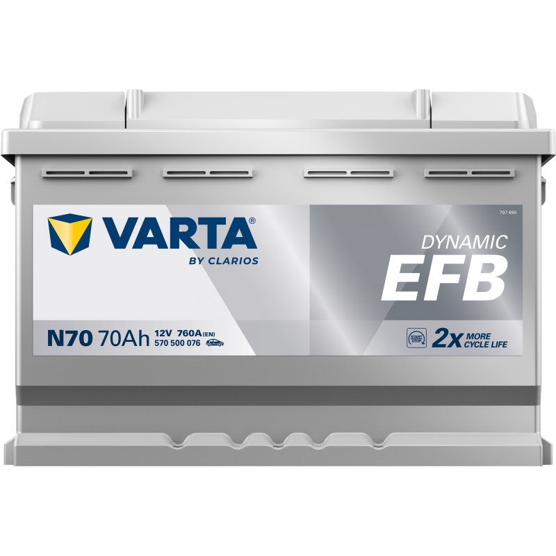 Batterie Start&Stop VARTA N70 EFB 70Ah 760A