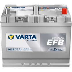 Batterie Start&Stop VARTA N72 EFB 72Ah 760A