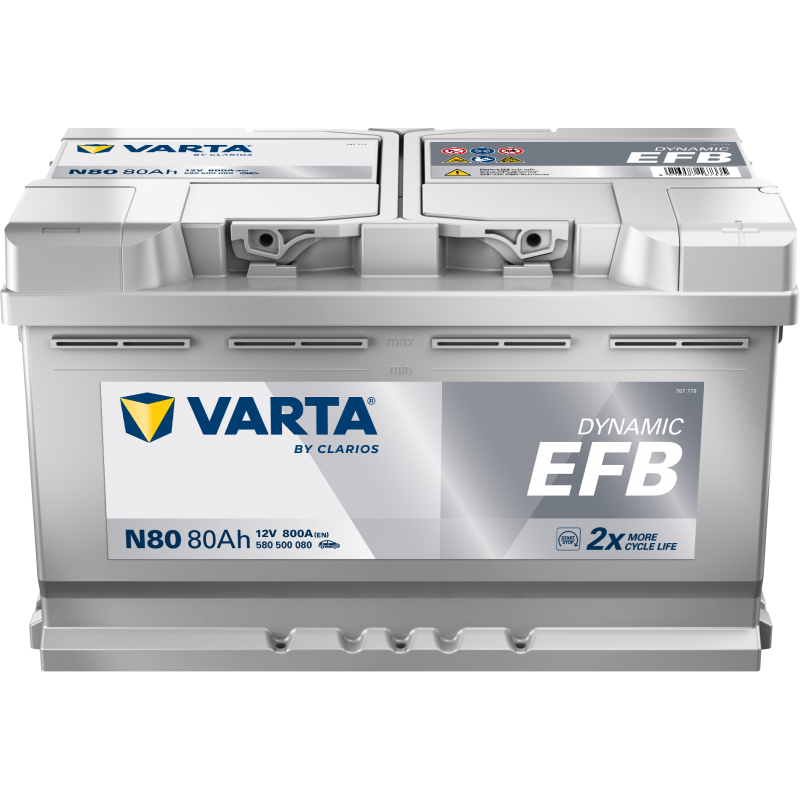 Batterie Start&Stop VARTA N80 EFB 80Ah 800A