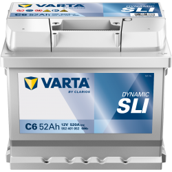 Batterie Voiture VARTA C6 Silver Dynamic 52Ah 520A
