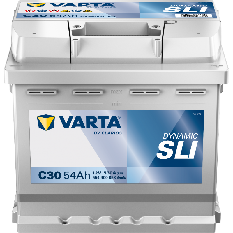 Batterie Voiture VARTA C30 Silver Dynamic 54Ah 530A