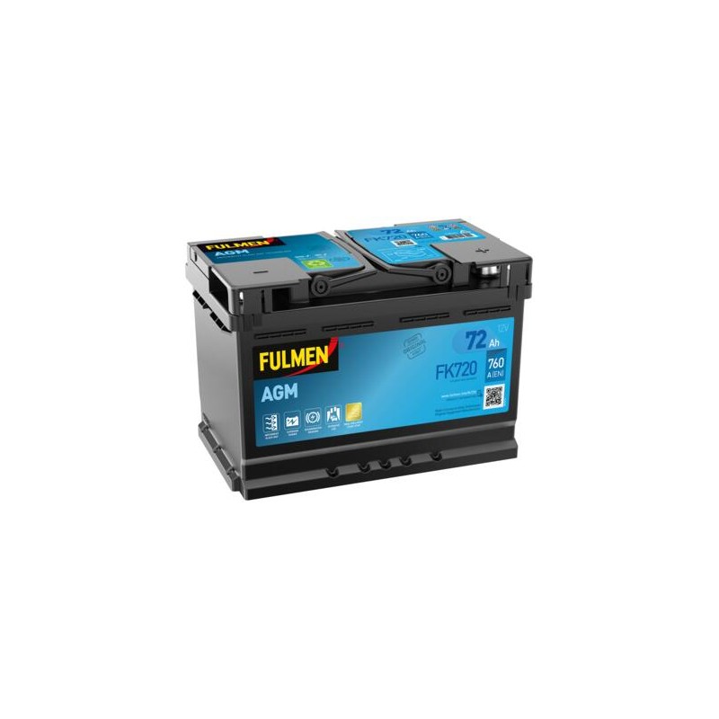 Batterie voiture Start/Stop FK720 FULMEN AGM 72Ah 760A