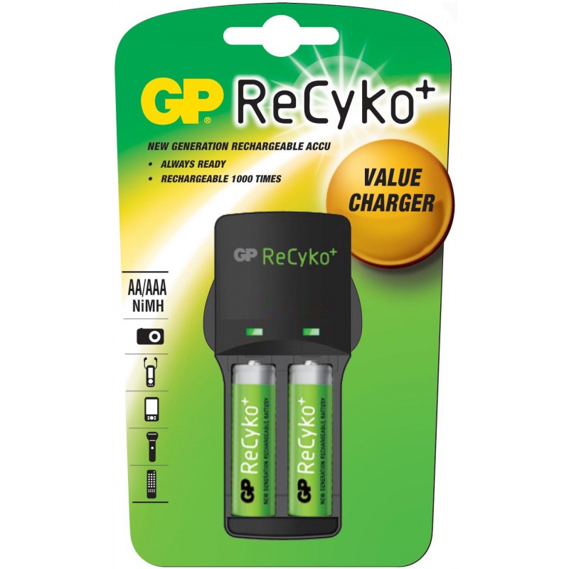CHARGEUR RECYKO 12 HEURES 2 ACCUS LR06 / AA 